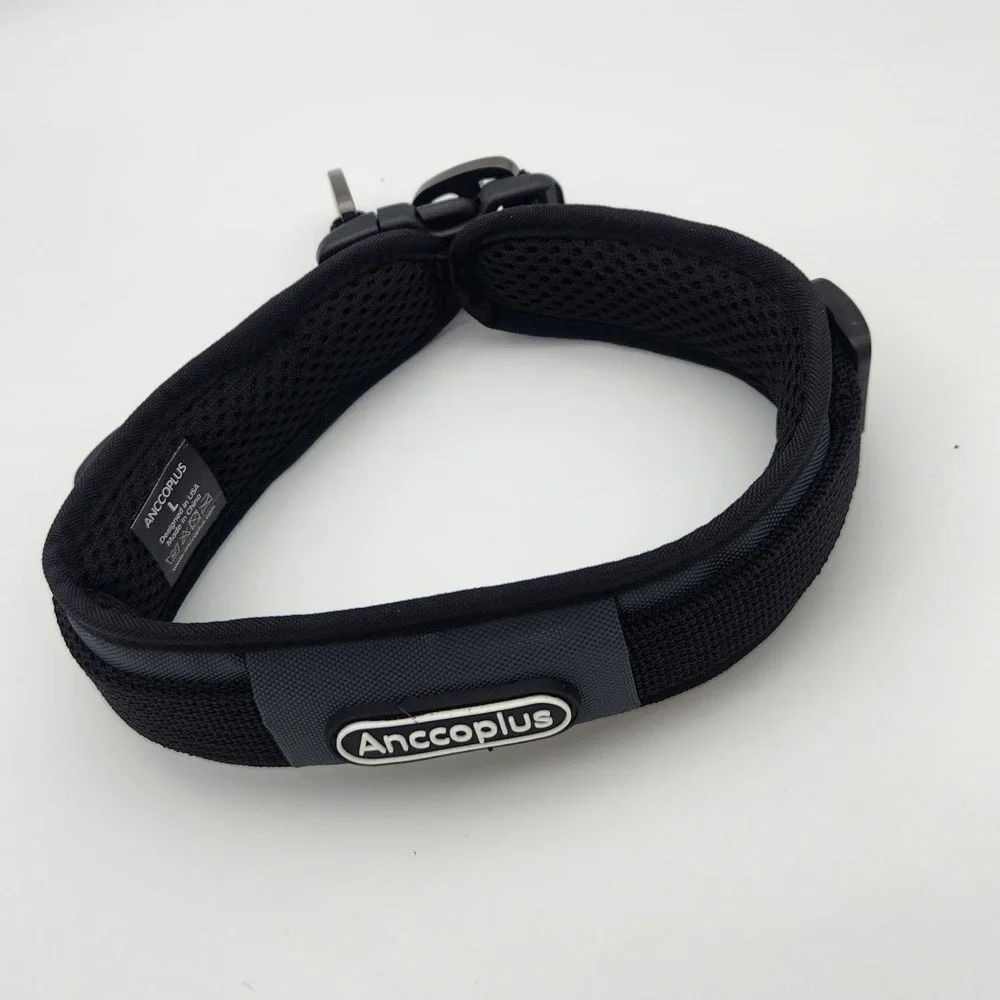 Anccoplus Collar Dog Walking Comfort Adjustable Dog Training Pet BLACK L